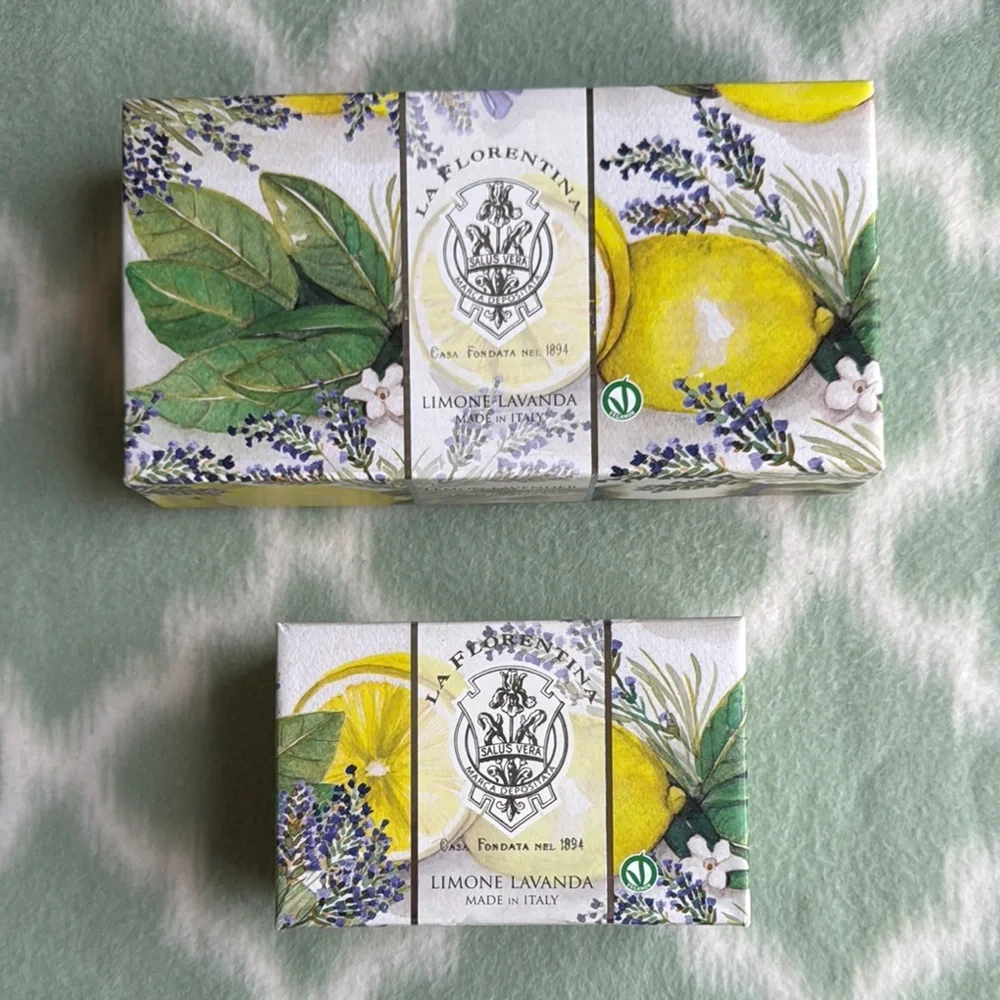 NWT La Fiorentina Limone Lavanda Hand Soap made in Italy - Vibrant Yellow Green - Picture 1 of 7